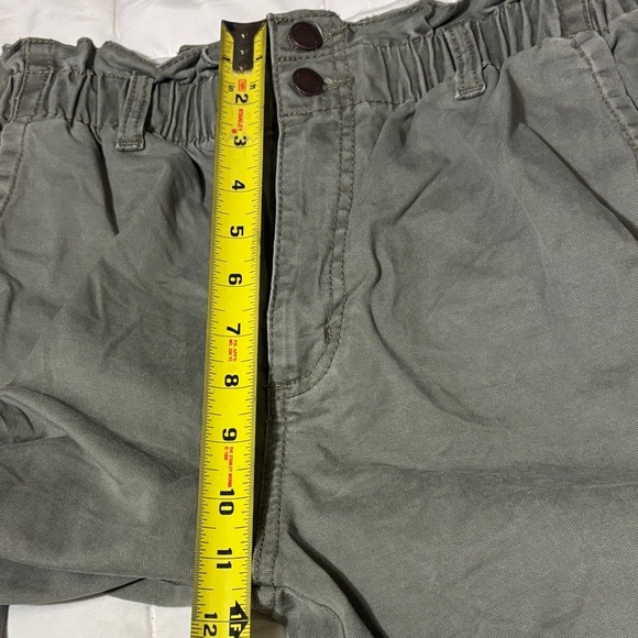 Gathered Waist Army Green Casual Pants - Picture 7 of 10